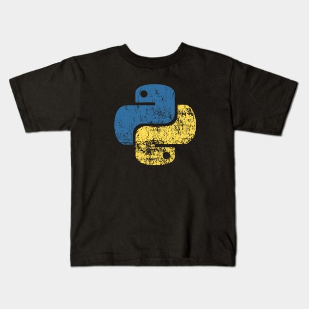 Python Programming Retro Code Kids T-Shirt by zadaID